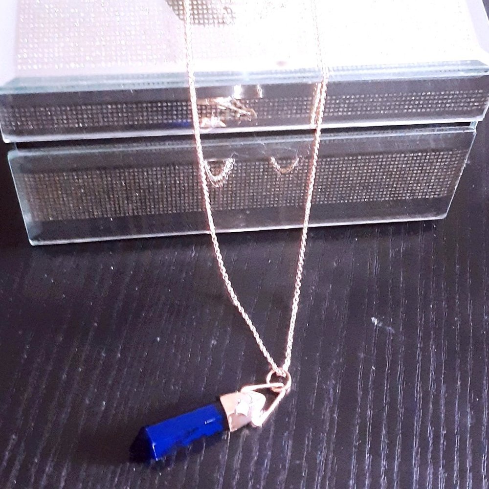 Natural Blue Stone Necklace BOGO 50% Off!